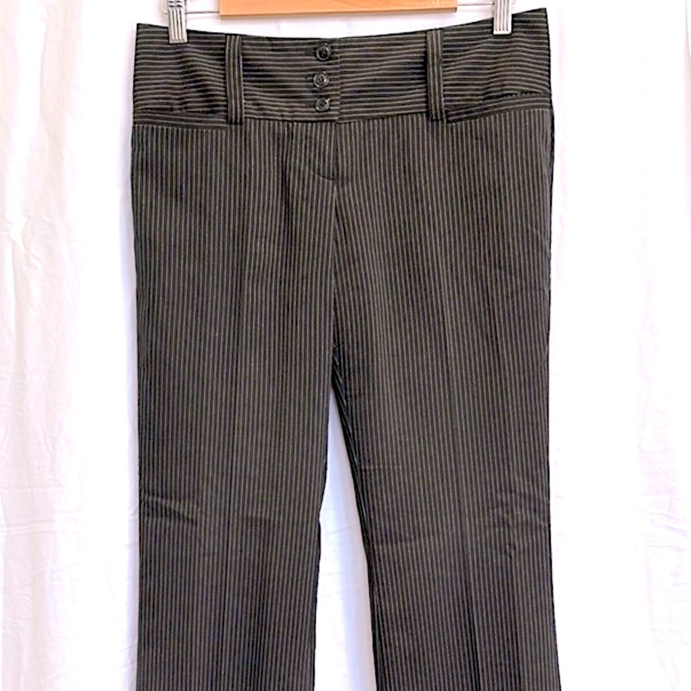 Guess Black Pinstriped lightweight Trousers